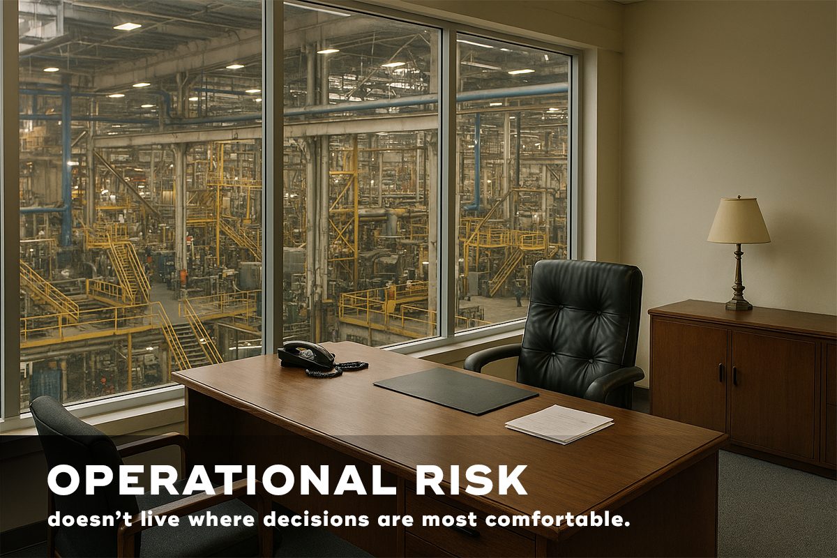 Operational risk doesn’t live where decisions are most comfortable.